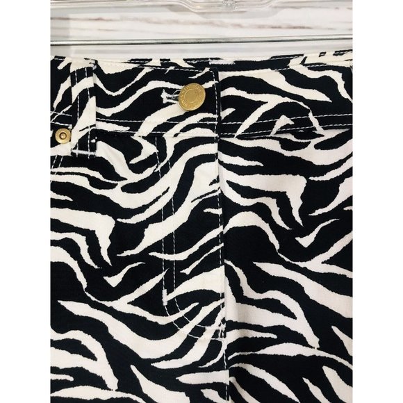 Jones NY Sport Womens Sz 6 Zebra Print Stretch Flat Front 5 Pocket Animal - Picture 4 of 7